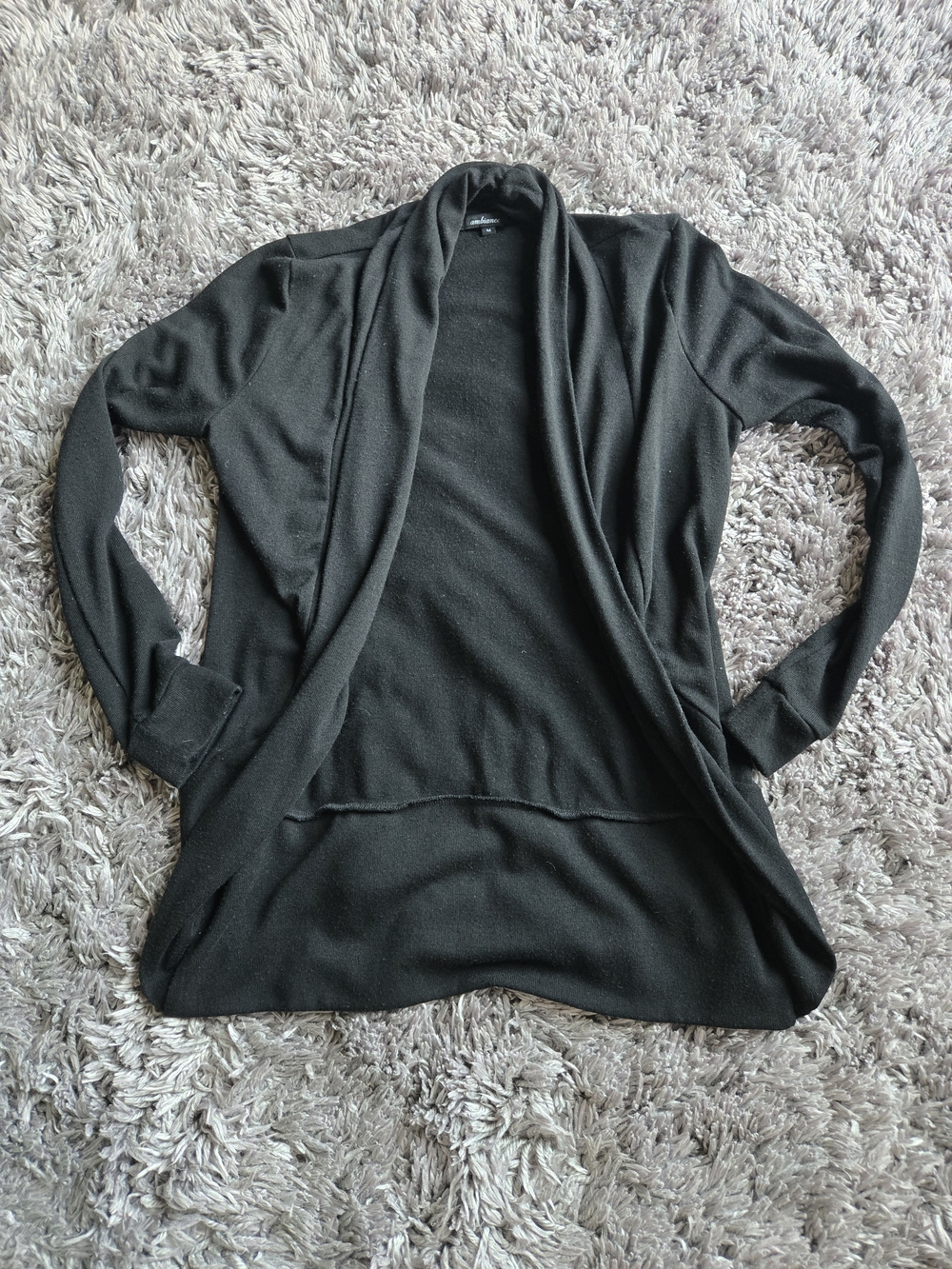 Ambiance Women's Open-Front Drape Cardigan